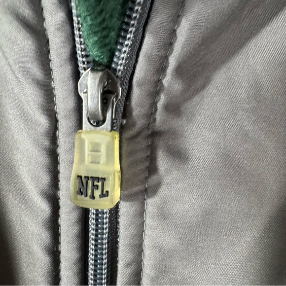 NFL Green and Gray New York Jets Full Zip Fleece Jacket - Picture 6 of 12